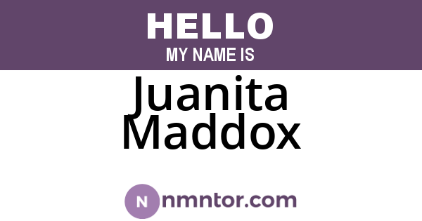 Juanita Maddox