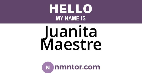 Juanita Maestre