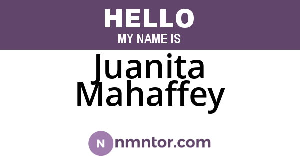 Juanita Mahaffey