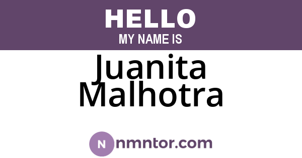 Juanita Malhotra