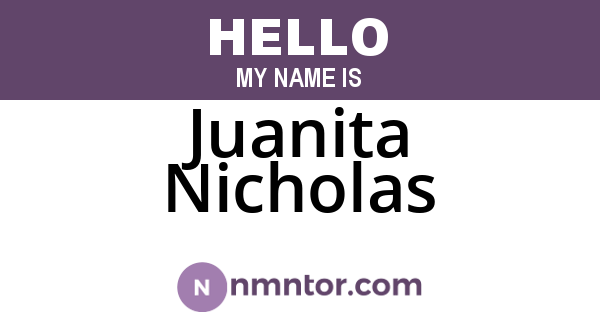 Juanita Nicholas