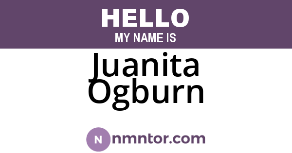 Juanita Ogburn