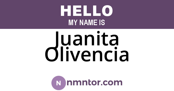 Juanita Olivencia