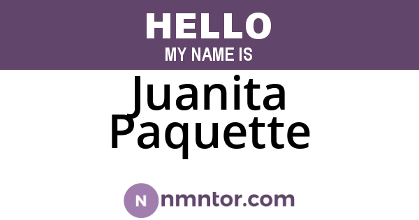 Juanita Paquette