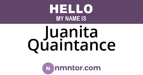 Juanita Quaintance