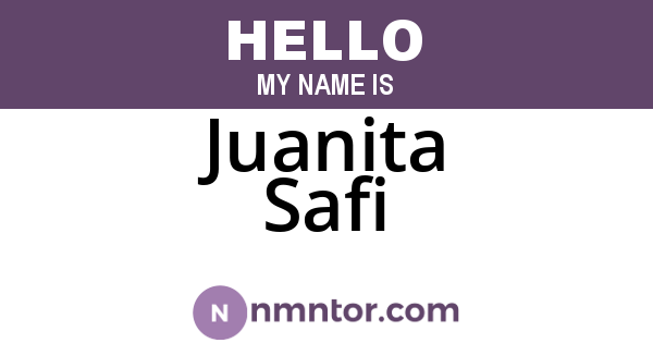 Juanita Safi