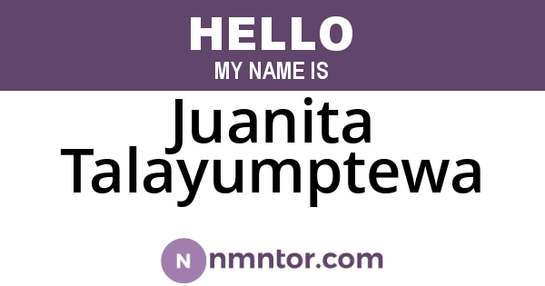 Juanita Talayumptewa