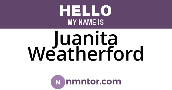 Juanita Weatherford