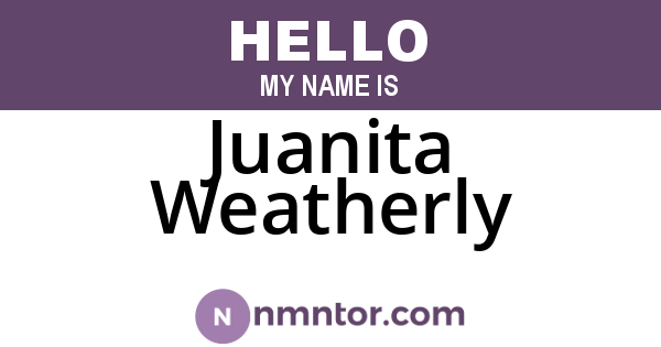 Juanita Weatherly