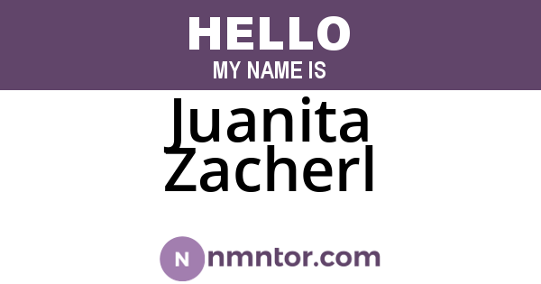 Juanita Zacherl