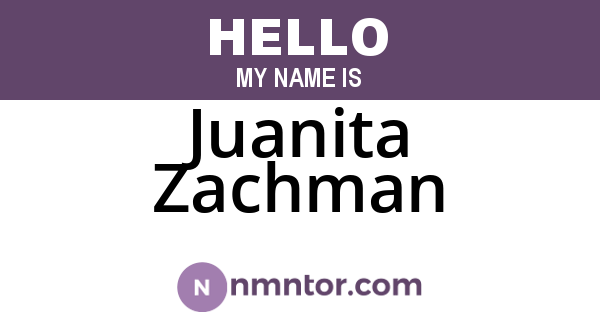 Juanita Zachman