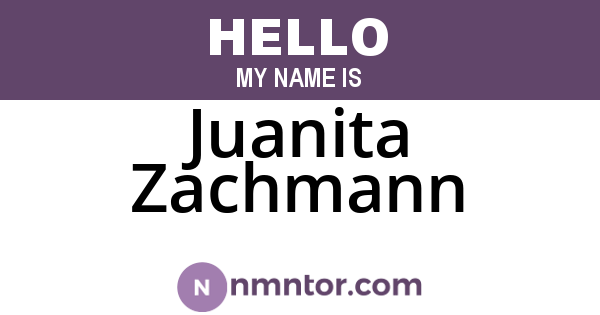 Juanita Zachmann
