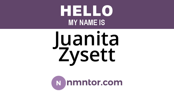 Juanita Zysett