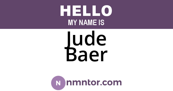 Jude Baer