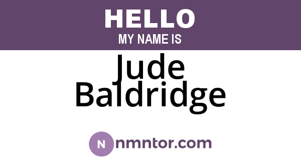 Jude Baldridge