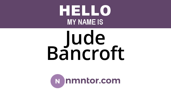 Jude Bancroft
