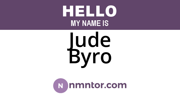 Jude Byro