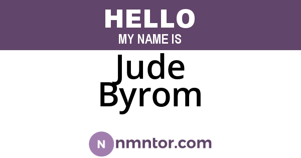 Jude Byrom