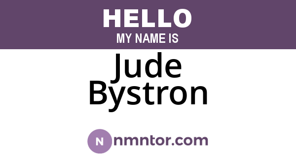 Jude Bystron