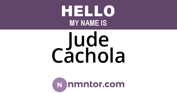Jude Cachola