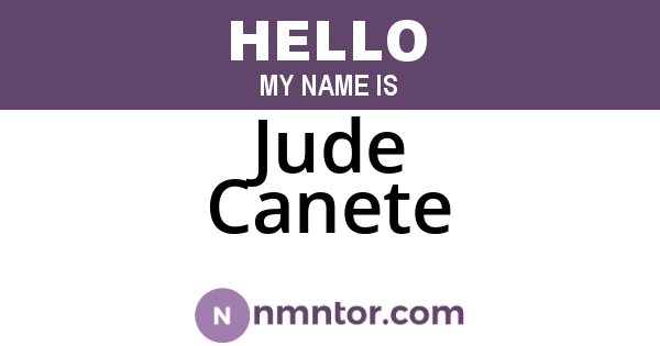 Jude Canete