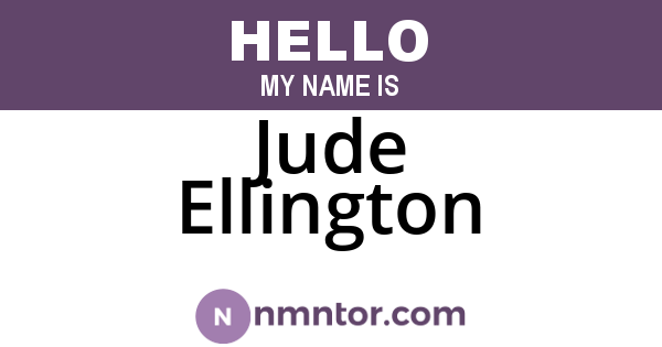 Jude Ellington