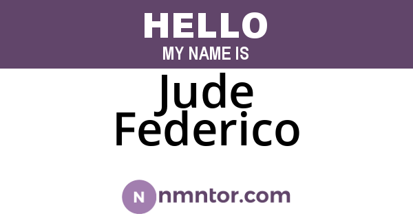 Jude Federico
