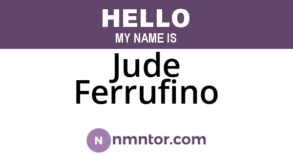 Jude Ferrufino