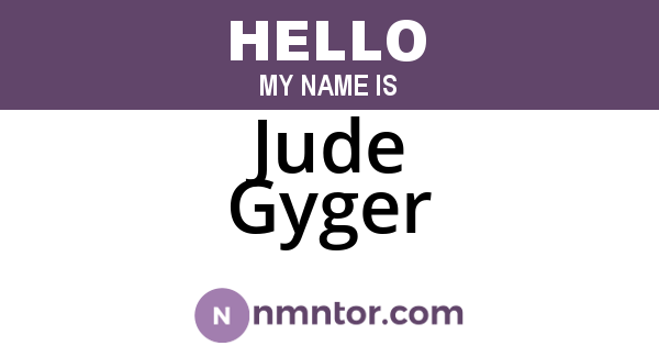 Jude Gyger
