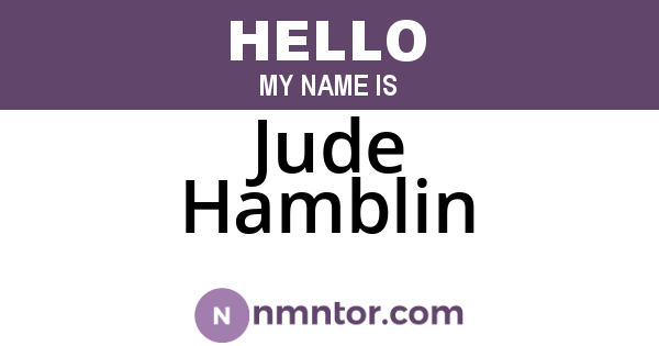 Jude Hamblin