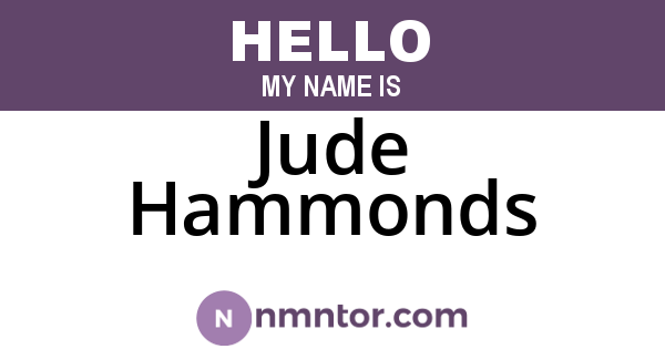Jude Hammonds