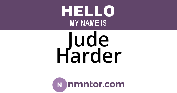 Jude Harder