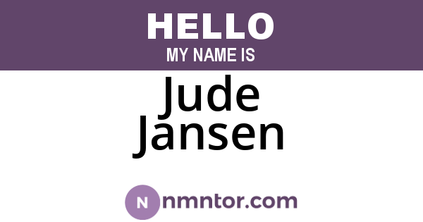 Jude Jansen