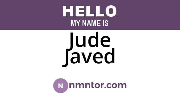Jude Javed