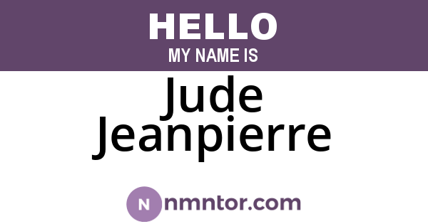 Jude Jeanpierre