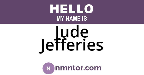 Jude Jefferies