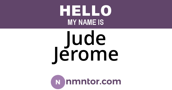 Jude Jerome