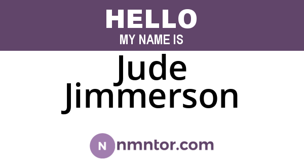 Jude Jimmerson