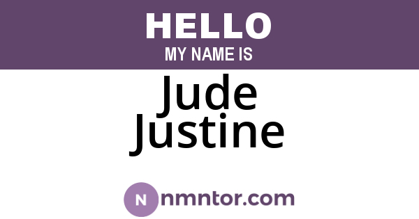 Jude Justine