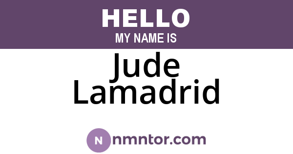 Jude Lamadrid