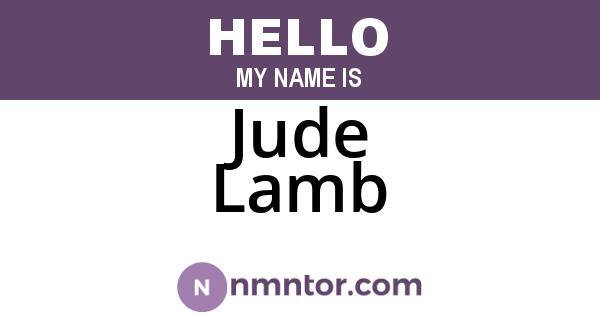 Jude Lamb