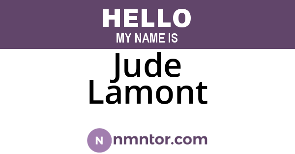 Jude Lamont