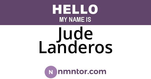 Jude Landeros