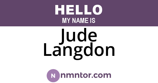 Jude Langdon