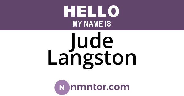Jude Langston