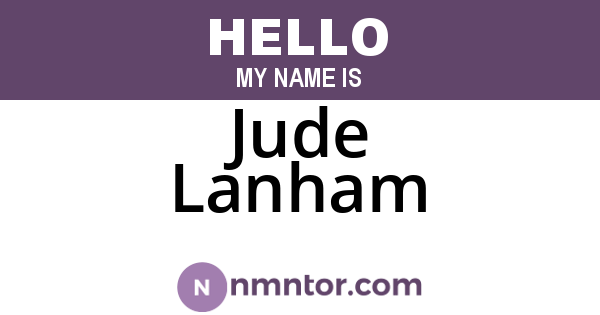 Jude Lanham
