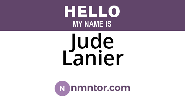 Jude Lanier