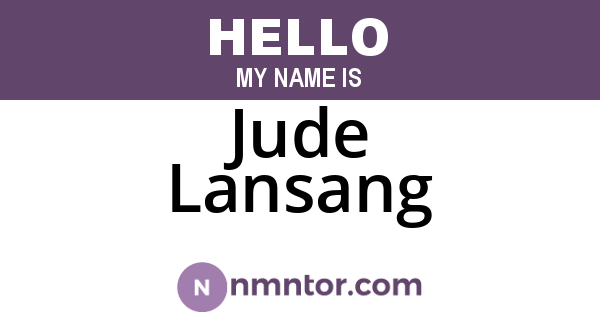 Jude Lansang