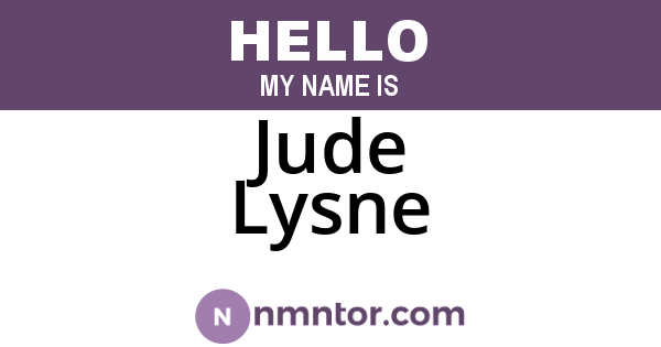 Jude Lysne