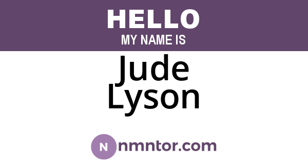 Jude Lyson